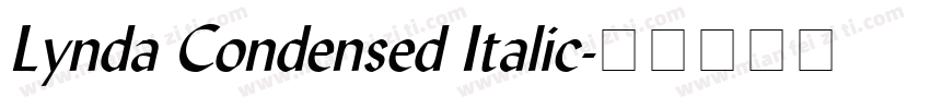 Lynda Condensed Italic字体转换